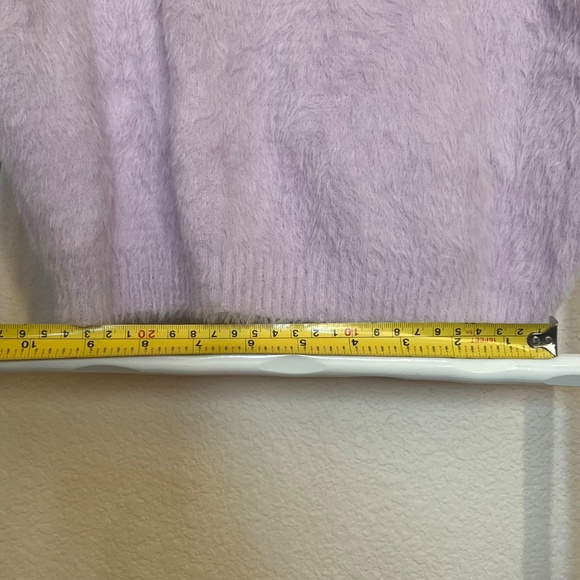 For Love and Lemons Lilac Crop Top Sweater with Daisy Buttons Size M - Picture 3 of 9